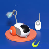HKM-6690493 Remote Control Pet Toy Sports Car in Blue and Orange with Replacement Head