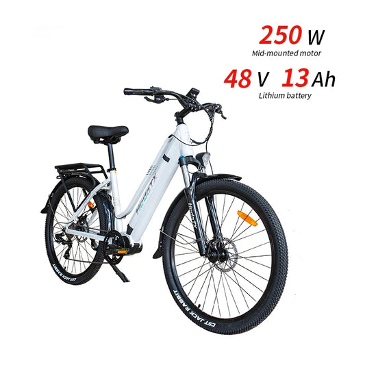 HKM-669139 48V 13Ah Electric Bike 7-Speed Mountain E-Bike with Hydraulic Disc Brakes and 27.5-Inch Aluminum Alloy Frame