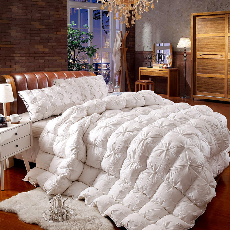 HKM-669139 Twisted Cotton Goose Down Duvet Insert for Cozy Autumn and Winter Warmth