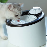 HKM-6691517 Automatic Pet Water Dispenser for Cats and Dogs - White Plastic Design