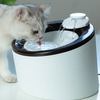 HKM-6691517 Automatic Pet Water Dispenser for Cats and Dogs - White Plastic Design