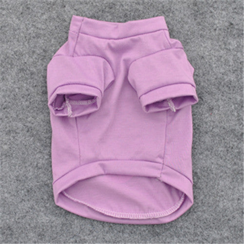 HKM-6692029 Cotton Breathable Short-Sleeve T-Shirt for Puppies - Available in Taro Purple, Gray, and Red