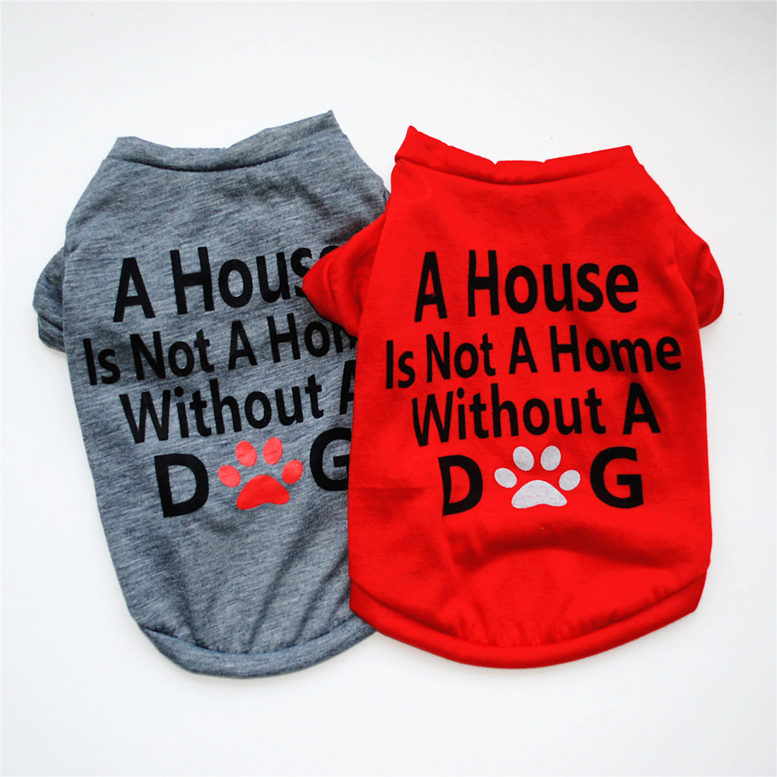 HKM-6692029 Cotton Breathable Short-Sleeve T-Shirt for Puppies - Available in Taro Purple, Gray, and Red