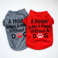 HKM-6692029 Cotton Breathable Short-Sleeve T-Shirt for Puppies - Available in Taro Purple, Gray, and Red