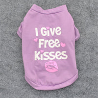 HKM-6692029 Cotton Breathable Short-Sleeve T-Shirt for Puppies - Available in Taro Purple, Gray, and Red