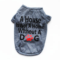 HKM-6692029 Cotton Breathable Short-Sleeve T-Shirt for Puppies - Available in Taro Purple, Gray, and Red
