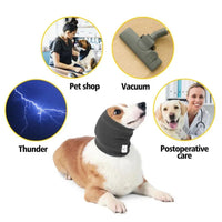 HKM-6693053 Comfortable Adjustable Dog Earmuff Scarf for Noise Reduction and Anxiety Relief - Soft Polyester Material