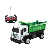HKM-669459 Remote Control Green Garbage Truck Toy for Indoor and Outdoor Play, Ages 2-7