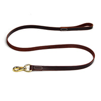 HKM-6695229 Leather Cowhide Dog Leash for Medium and Large Dogs - Durable Traction Belt in Black and Brown