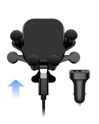 HKM-669523 Fast Charging Car Wireless Charger with Type-C Interface and Indication Function