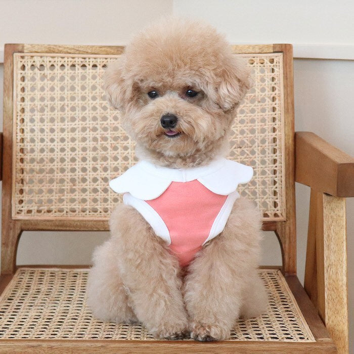 HKM-6695997 Cute Soft Vest for Dogs with Cloud Embroidery in Yellow, Blue, and Pink