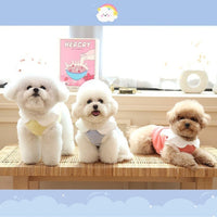 HKM-6695997 Cute Soft Vest for Dogs with Cloud Embroidery in Yellow, Blue, and Pink
