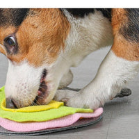 HKM-6696253 Interactive Pet Puzzle Toy for Dogs and Cats – Wool Felt Shaker Cloth, 28 x 17 cm, Brown and Gray