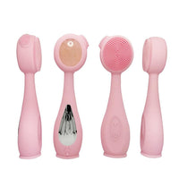 HKM-669715 Double Contact Basic Cleansing Jade Tool for Gentle Facial Cleansing - Pink