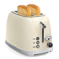 HKM-669715 Retro 2-Slice Stainless Steel Electric Pop-Up Toaster with Grill