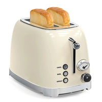 HKM-669715 Retro 2-Slice Stainless Steel Electric Pop-Up Toaster with Grill