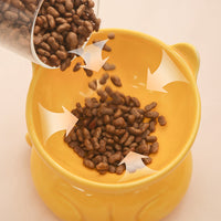 HKM-6697405 Ceramic Pet Bowl for Cats and Dogs - Stylish Water and Food Basin
