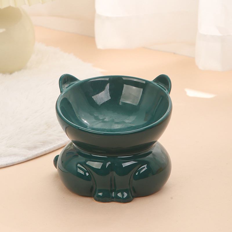 HKM-6697405 Ceramic Pet Bowl for Cats and Dogs - Stylish Water and Food Basin
