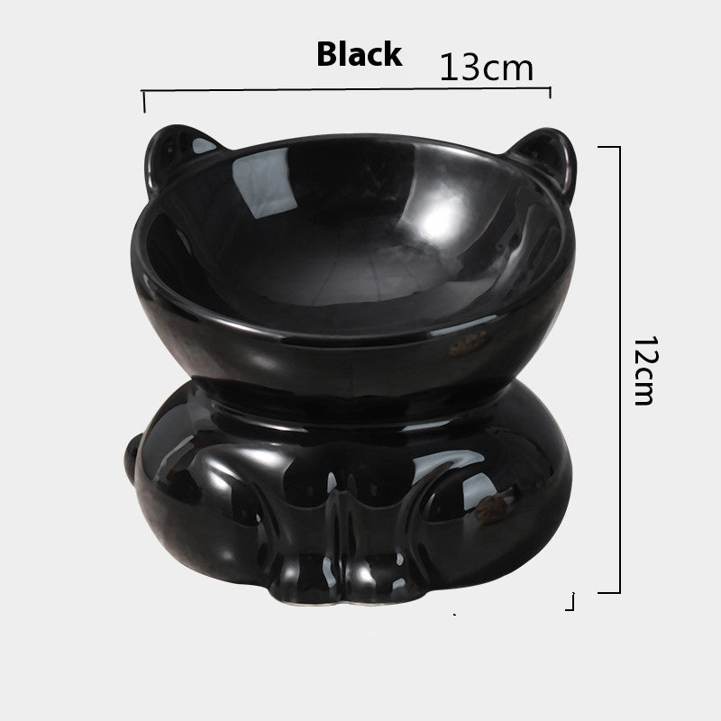 HKM-6697405 Ceramic Pet Bowl for Cats and Dogs - Stylish Water and Food Basin