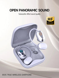 HKM-669971 Wireless Clip-On Earphones with Microphone - HD Sport Stereo Mini Headphones