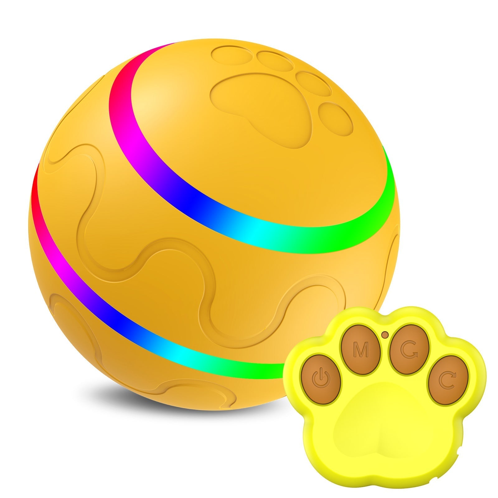 HKM-6699837 Intelligent Self-Rotating Cat Ball Toy with Remote Control and USB Charging
