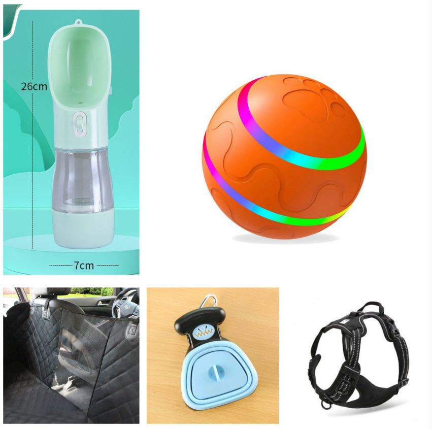 HKM-6699837 Intelligent Self-Rotating Cat Ball Toy with Remote Control and USB Charging