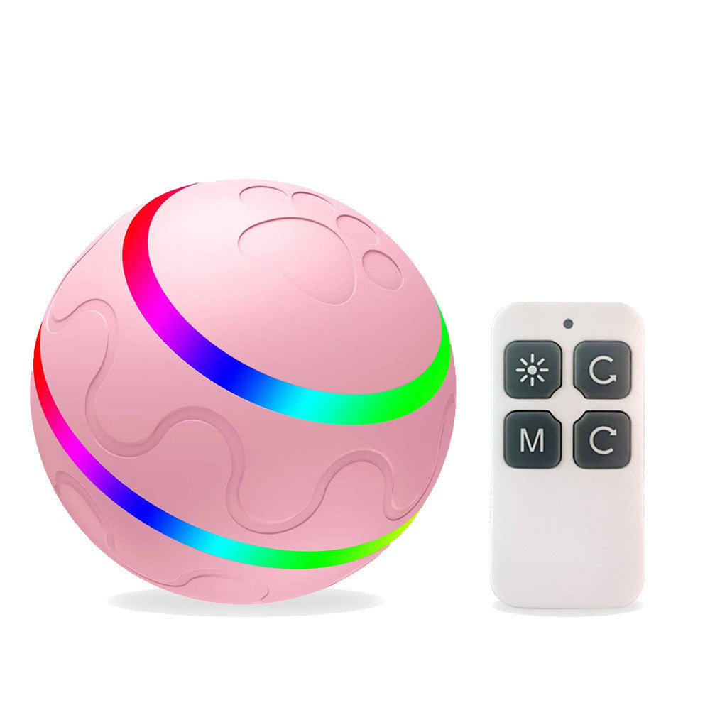 HKM-6699837 Intelligent Self-Rotating Cat Ball Toy with Remote Control and USB Charging