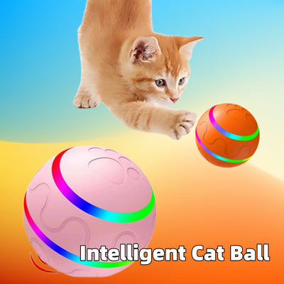HKM-6699837 Intelligent Self-Rotating Cat Ball Toy with Remote Control and USB Charging