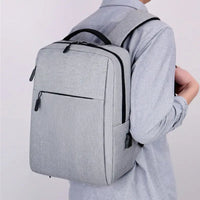 HKM-670035 Waterproof Oxford Polyester Travel Backpack with USB Port and Laptop Panelled Design