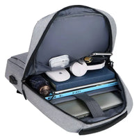 HKM-670035 Waterproof Oxford Polyester Travel Backpack with USB Port and Laptop Panelled Design