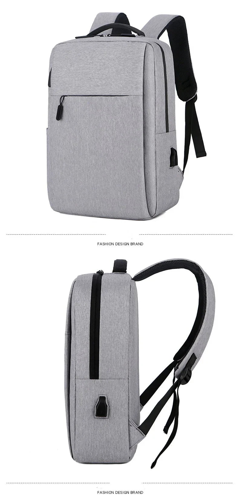 HKM-670035 Waterproof Oxford Polyester Travel Backpack with USB Port and Laptop Panelled Design