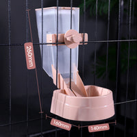 HKM-6701373 Large Capacity Adjustable Pet Hanging Bowl for Cats, Dogs, Birds, and Rabbits - Easy to Clean Dispenser