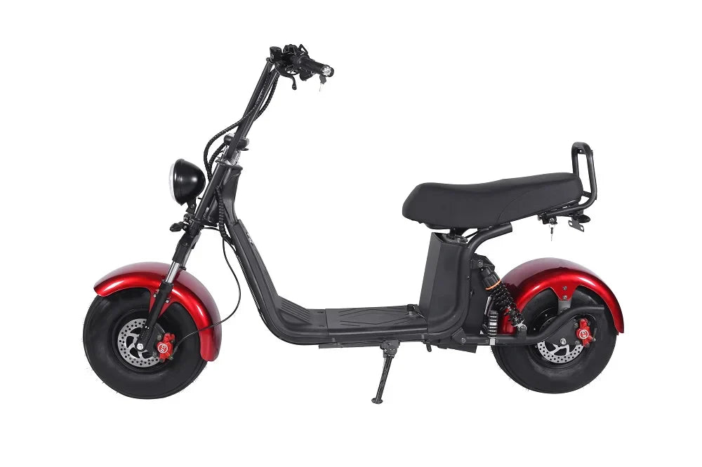 HKM-670163 1500W 60V 20Ah Electric Scooter with Dual Suspension, 45km/h Max Speed, 35-50km Range, 200kg Load Capacity