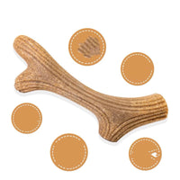 HKM-6702013 Natural Pine Wood Antler Molar Stick for Small and Medium Dogs - Dental Care Toy