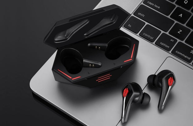 HKM-670291 Red Magic TWS Wireless Gaming Earbuds - Bluetooth 5.0, IPX5 Waterproof, In-Ear Design, 50m Range, Black