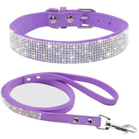 HKM-6703165 Shiny Hot Diamond Pattern Dog Collar - All Season, XS to M Sizes