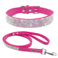 HKM-6703165 Shiny Hot Diamond Pattern Dog Collar - All Season, XS to M Sizes