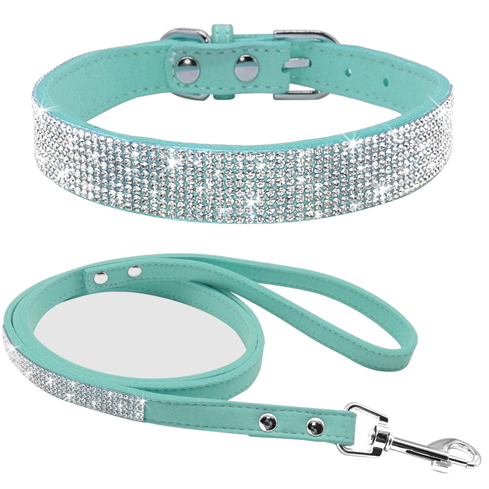 HKM-6703165 Shiny Hot Diamond Pattern Dog Collar - All Season, XS to M Sizes