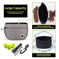 HKM-6703421 Dog Training Snack Bag for Walks - Versatile Oxford Material, Medium to Soft, 21x7.5x17cm