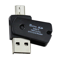 HKM-670355 2-in-1 USB2.0 OTG Card Reader for TF and MicroSD – Compatible with Android and Windows Devices