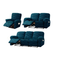 HKM-670355 Elastic Sofa Cover Set with Geometric Pattern - Modern Designs for 1 to 4 Seat Sofas in Various Colors