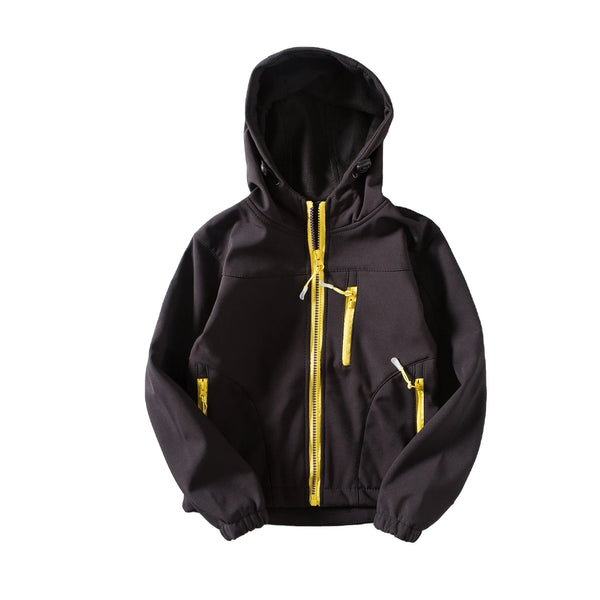 HKM-670355 Girls Winter Fleece Jackets for Children Waterproof Solid Pattern Children's Jackets Winter Jackets for Girls