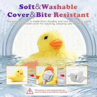 HKM-6704445 Interactive Cat Toy with Rechargeable Quacking Duck and Catnip Pouch for Playful Kittens