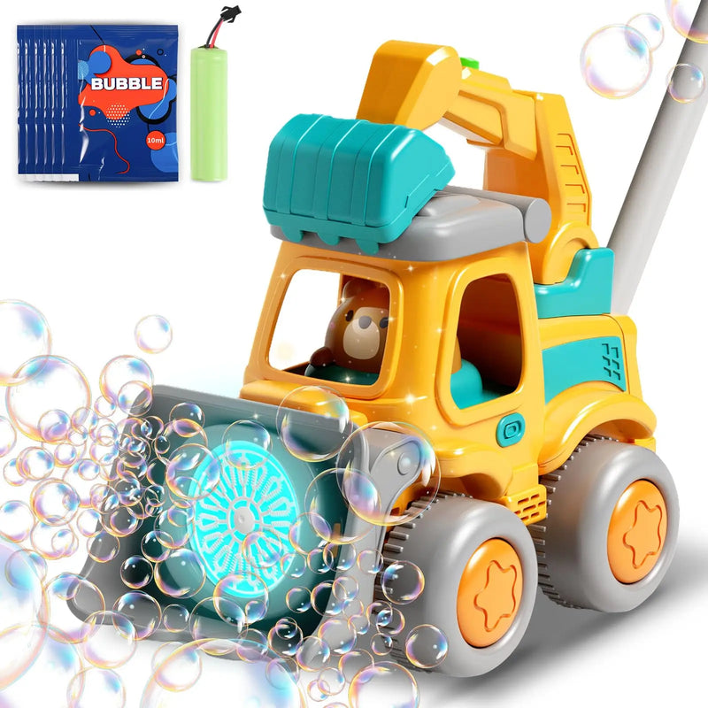 HKM-670611 Cartoon Engineering Bubble Machine for Kids – Outdoor Fun for Ages 2 to 7, Toddler Party Toy
