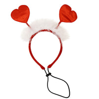 HKM-6706621 Valentine's Day Pet Hairband and Scarf Set for Dogs - Stylish Dog Party Accessory