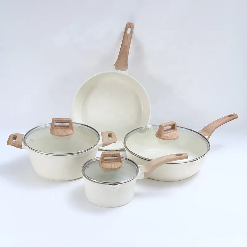 HKM-670675 Non-Stick Cooking Set with Coated Utensils and Stockpot Pan