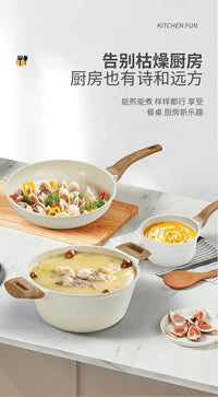 HKM-670675 Non-Stick Cooking Set with Coated Utensils and Stockpot Pan