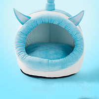 HKM-6707005 Cozy Semi-Closed Pet Litter Nest with Detachable Cushion for Dogs and Cats