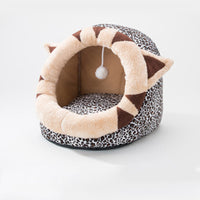 HKM-6707005 Cozy Semi-Closed Pet Litter Nest with Detachable Cushion for Dogs and Cats