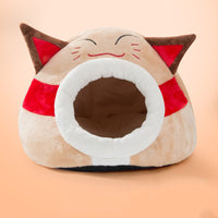 HKM-6707005 Cozy Semi-Closed Pet Litter Nest with Detachable Cushion for Dogs and Cats